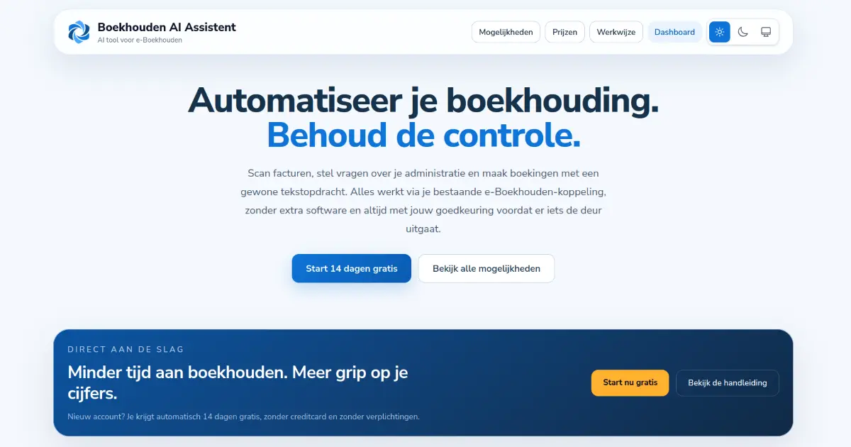 Boekhouden AI Assistent